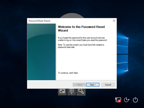 Windows 10 Password Reset Wizard
